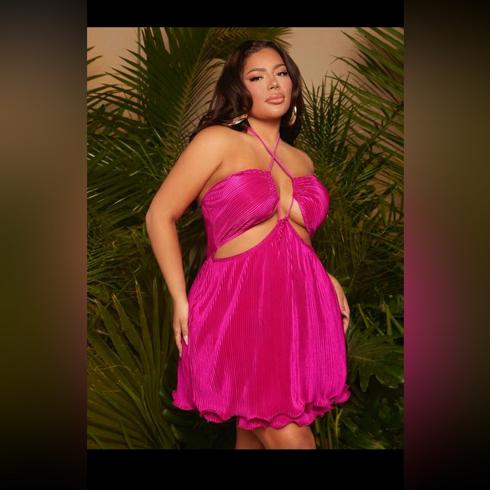 Pink halter dress